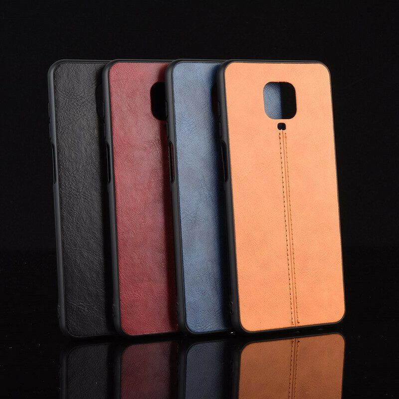 Skal För Xiaomi Redmi Note 9S / Note 9 Pro Söm Lädereffekt