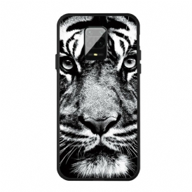 Skal För Xiaomi Redmi Note 9S / Note 9 Pro Svartvit Tiger