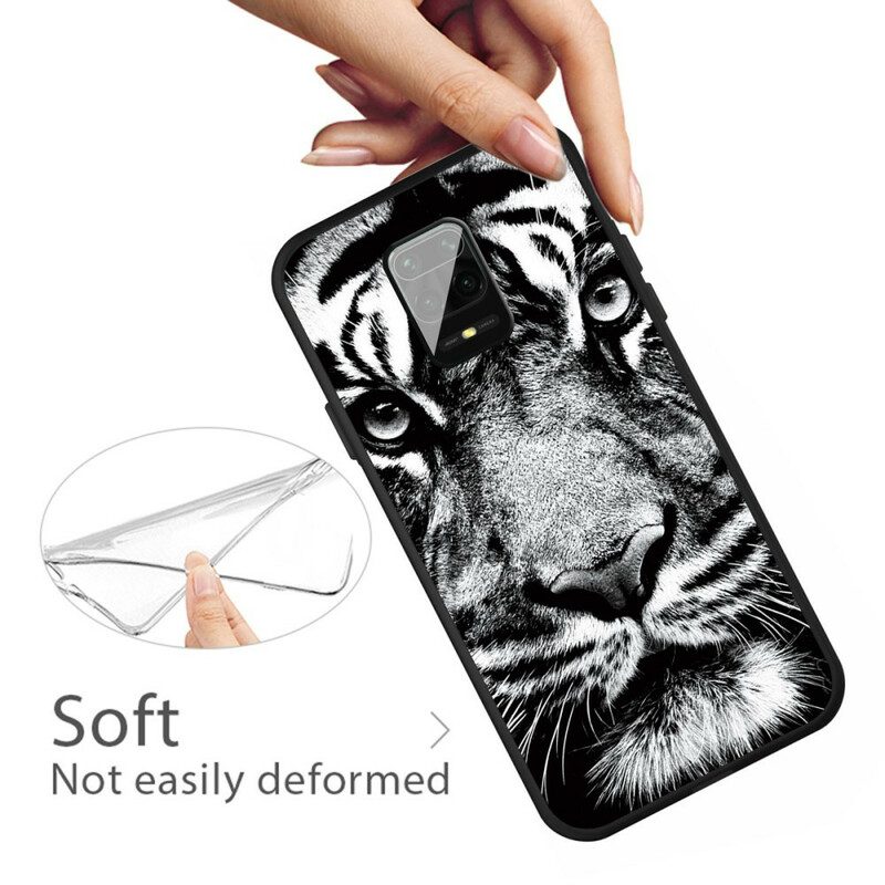 Skal För Xiaomi Redmi Note 9S / Note 9 Pro Svartvit Tiger