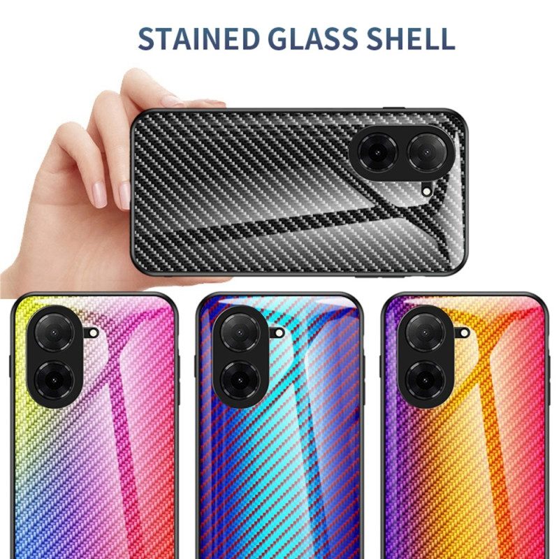 Skal Poco C71 Telefonfodral Kolfiberhärdat Glas