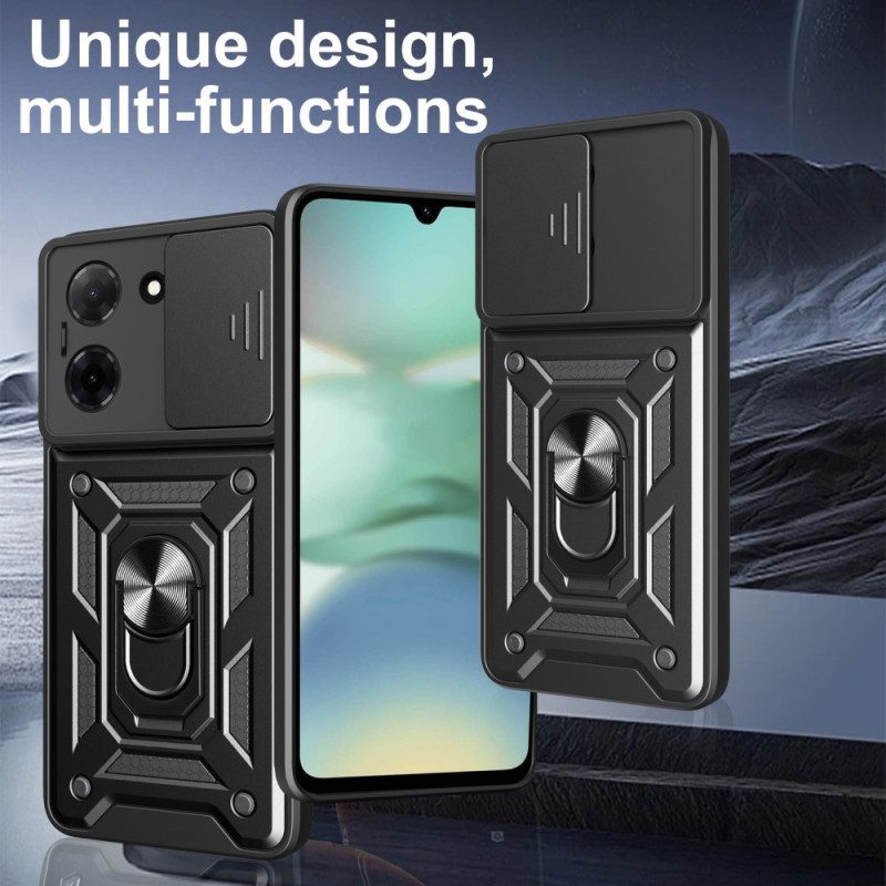 Skal Poco C71 Telefonfodral Skjutbart Kameraskydd Och Ringhållare