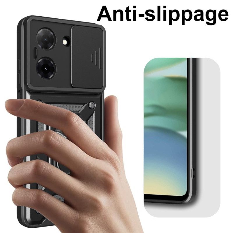 Skal Poco C71 Telefonfodral Skjutbart Kameraskydd Och Ringhållare