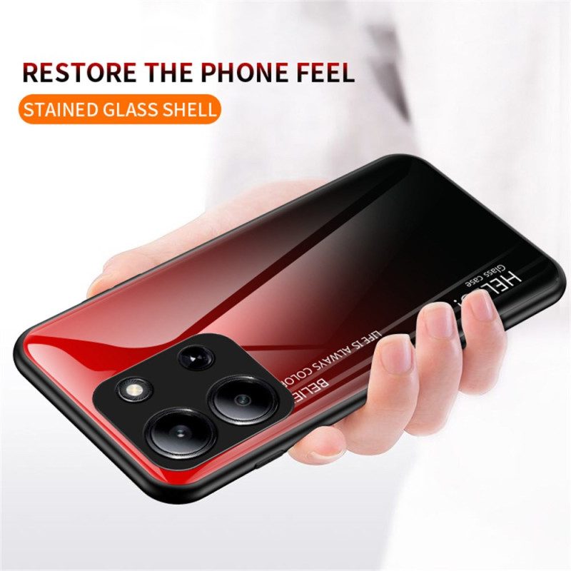 Skal Poco C85 Telefonfodral Härdat Glas Hello