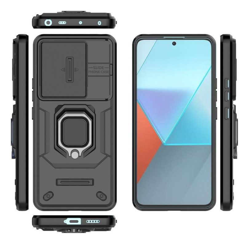 Skal Poco X6 5g Telefonfodral Beständig Ring Med Glidande Linsskydd