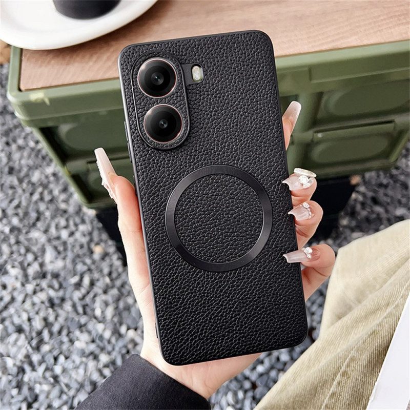 Skal Poco X7 Pro 5g Telefonfodral Magsafe-kompatibel Med Texturerat Lädermönster