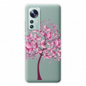 Skal Xiaomi 12 Pro Silikon Rosa Träd