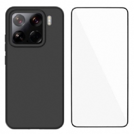 Skal Xiaomi 15 2-i-1-silikon Med Skärmskydd I Härdat Glas