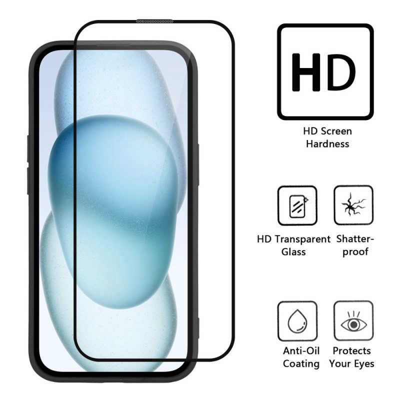 Skal Xiaomi 15 2-i-1-silikon Med Skärmskydd I Härdat Glas