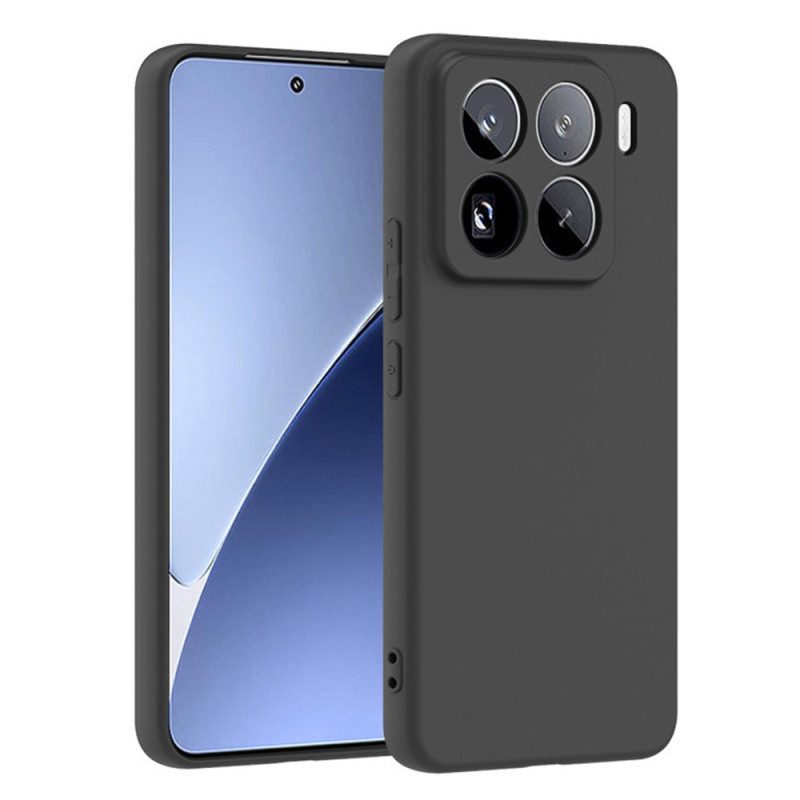 Skal Xiaomi 15 Pro Matt Silikon Med Skärmskydd I Härdat Glas