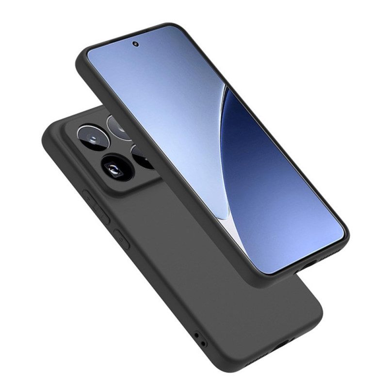 Skal Xiaomi 15 Pro Matt Silikon Med Skärmskydd I Härdat Glas