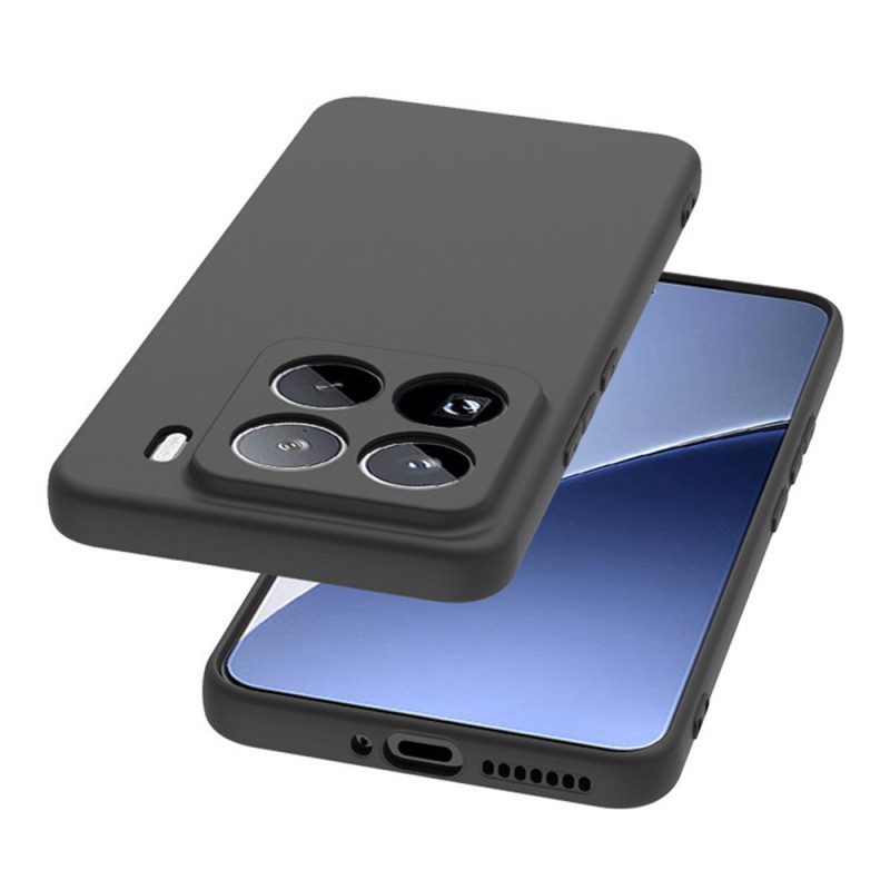 Skal Xiaomi 15 Pro Matt Silikon Med Skärmskydd I Härdat Glas