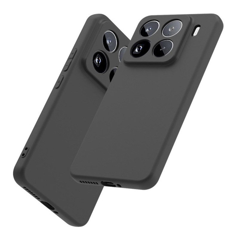 Skal Xiaomi 15 Pro Matt Silikon Med Skärmskydd I Härdat Glas
