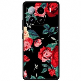 Skal Xiaomi 15 Pro Röd Blommig