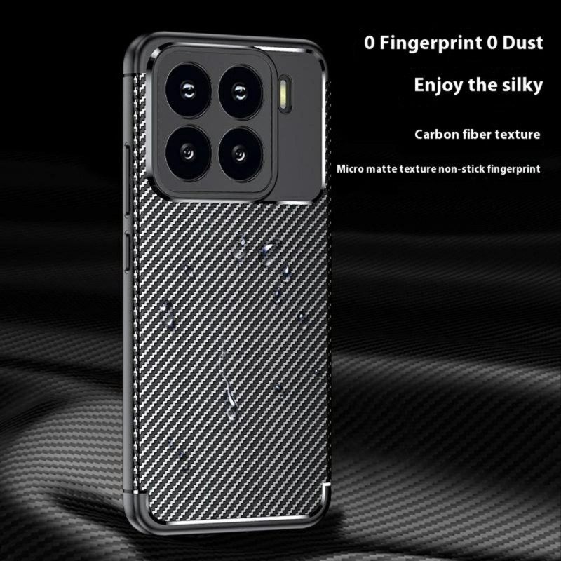 Skal Xiaomi 15 Telefonfodral Kolfibertextur Och Värmeavledning