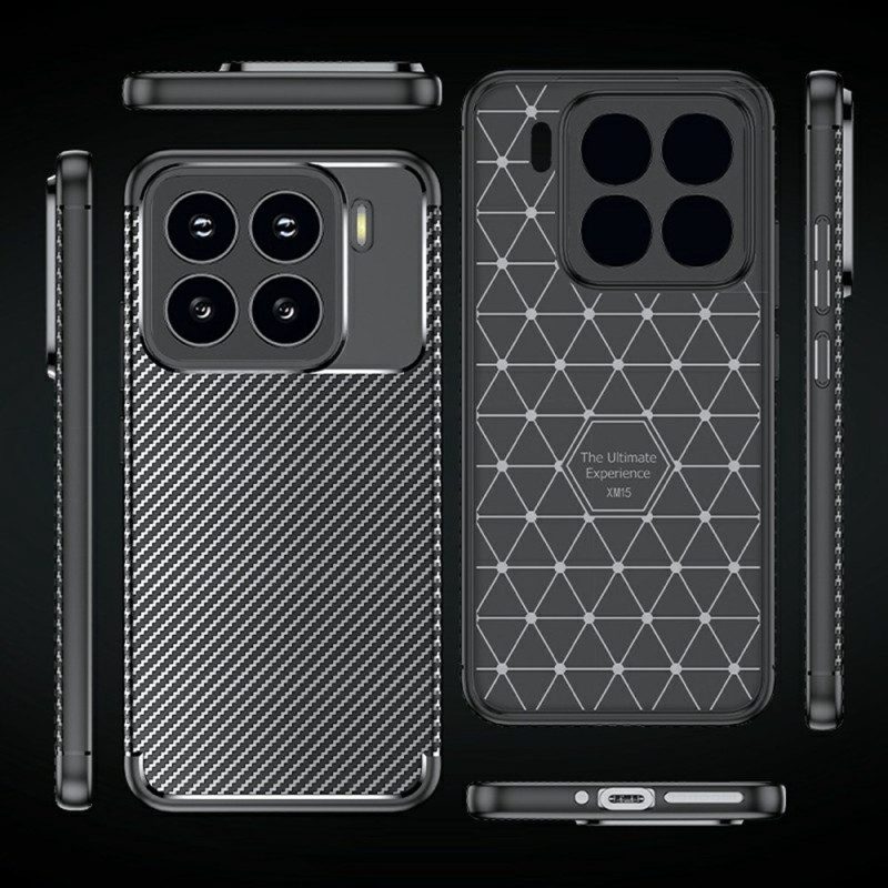 Skal Xiaomi 15 Telefonfodral Kolfibertextur Och Värmeavledning