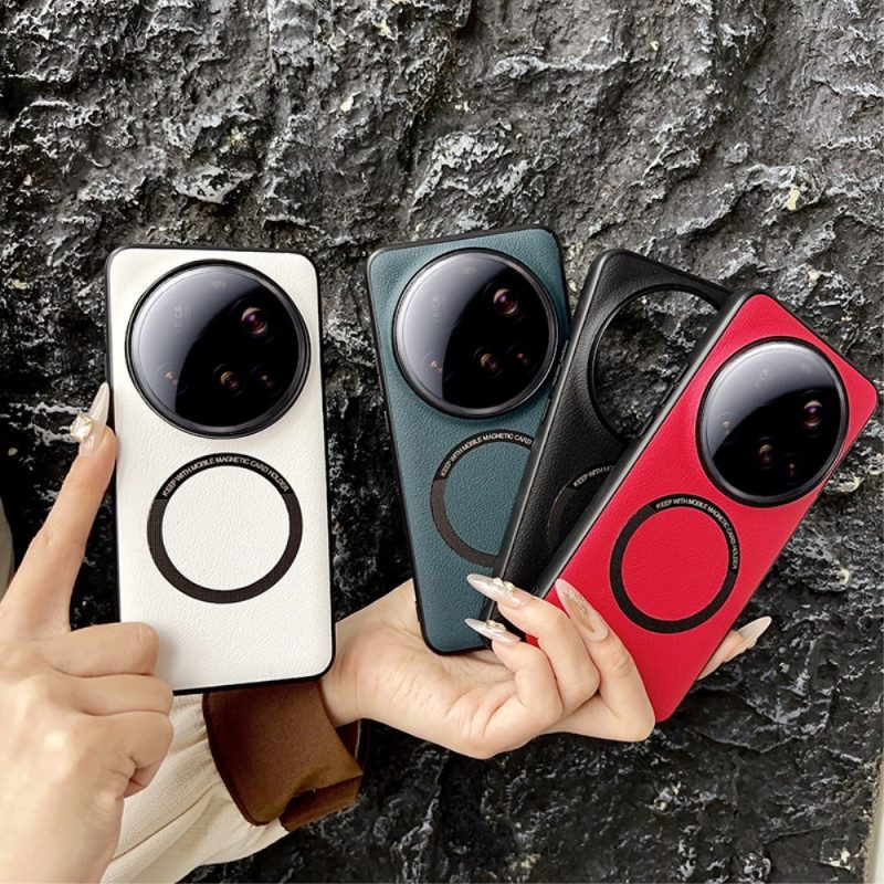 Skal Xiaomi 15 Ultra Telefonfodral Kompatibel Med Magsafe-lädereffekt