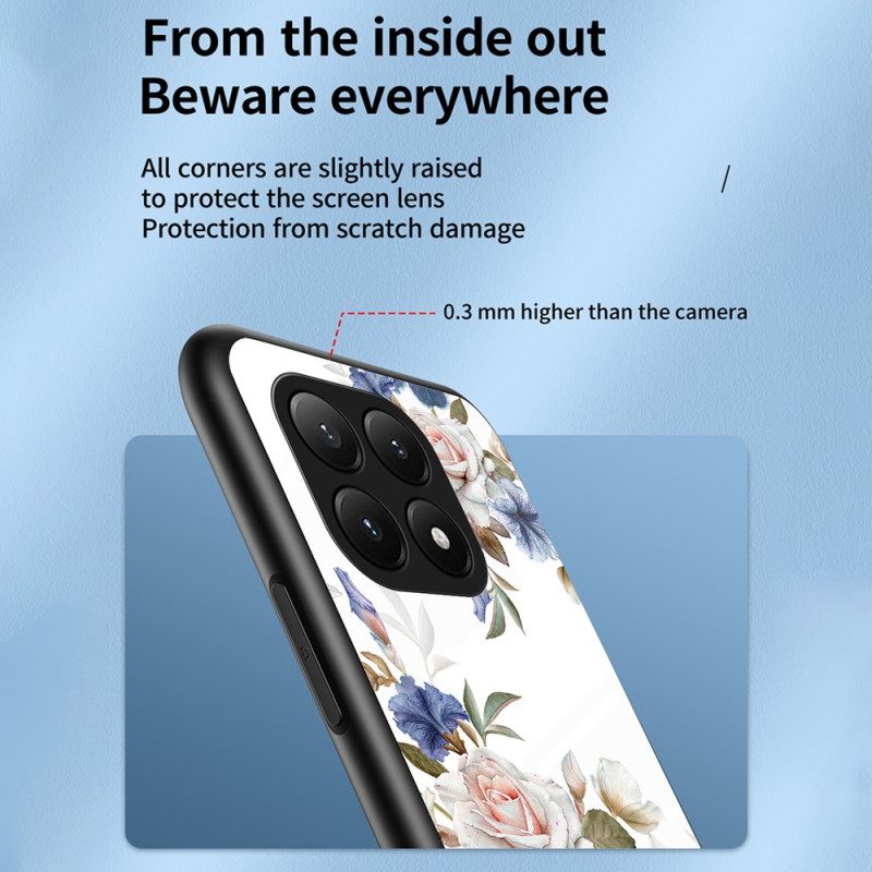 Skal Xiaomi 15t Pro Blommigt Härdat Glas