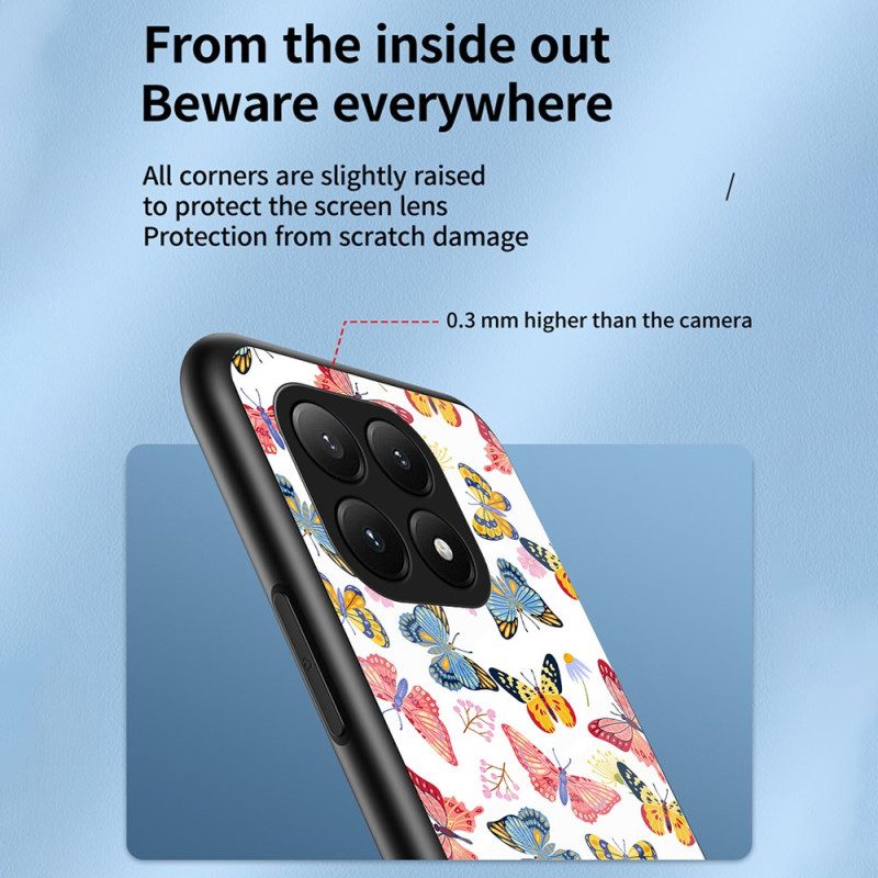 Skal Xiaomi 15t Pro Fjärilar I Härdat Glas