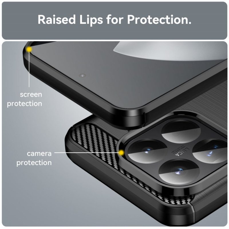 Skal Xiaomi 15t Pro Telefonfodral Borstad Kolfiber