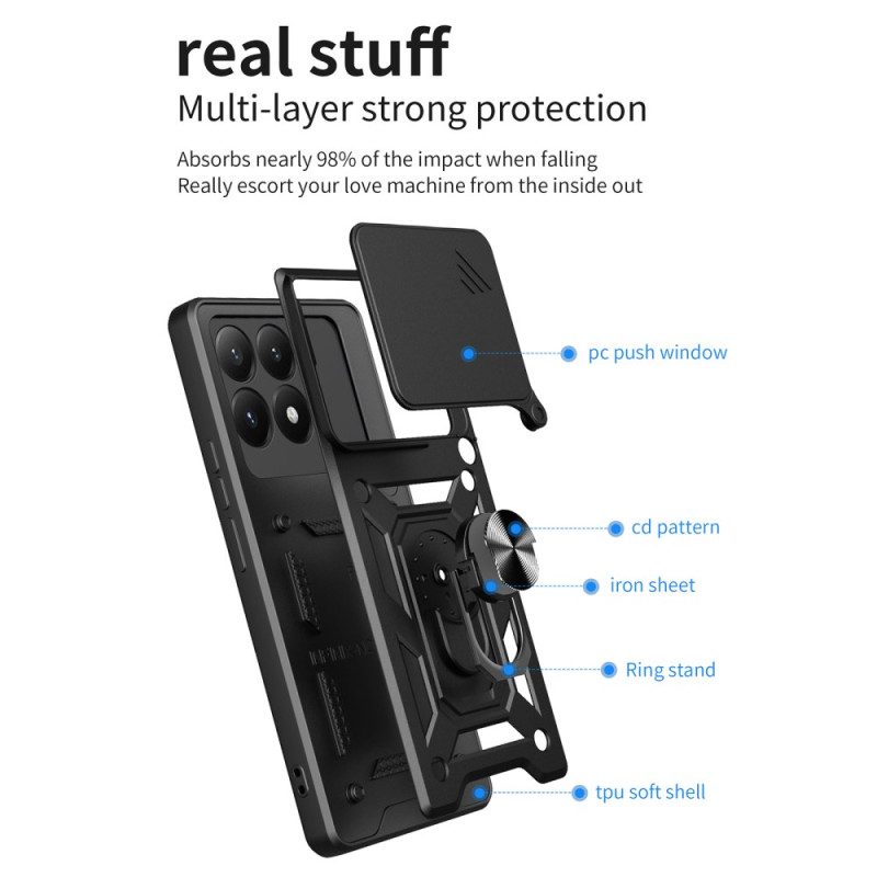 Skal Xiaomi 15t Skjutbart Kameraskydd Och Stativ