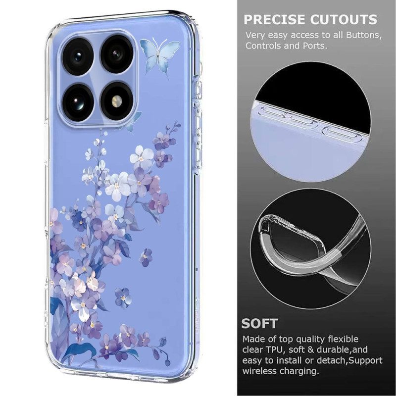 Skal Xiaomi 15t Transparent Blommig