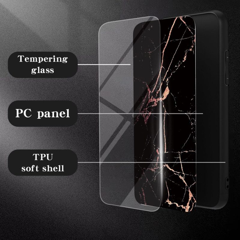 Skal Xiaomi 17 Marmormönster I Härdat Glas