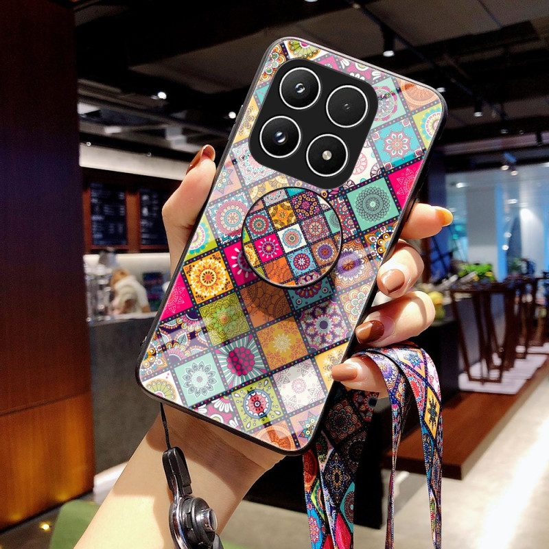 Skal Xiaomi 17 Patchwork-ställ Med Rem