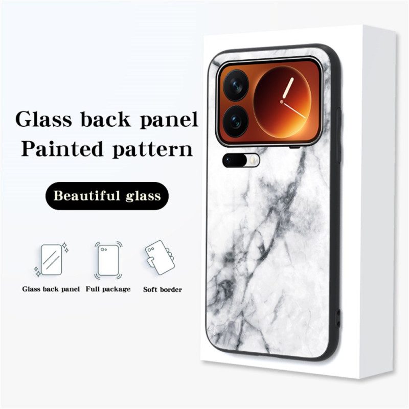 Skal Xiaomi 17 Pro Marmormönster I Härdat Glas