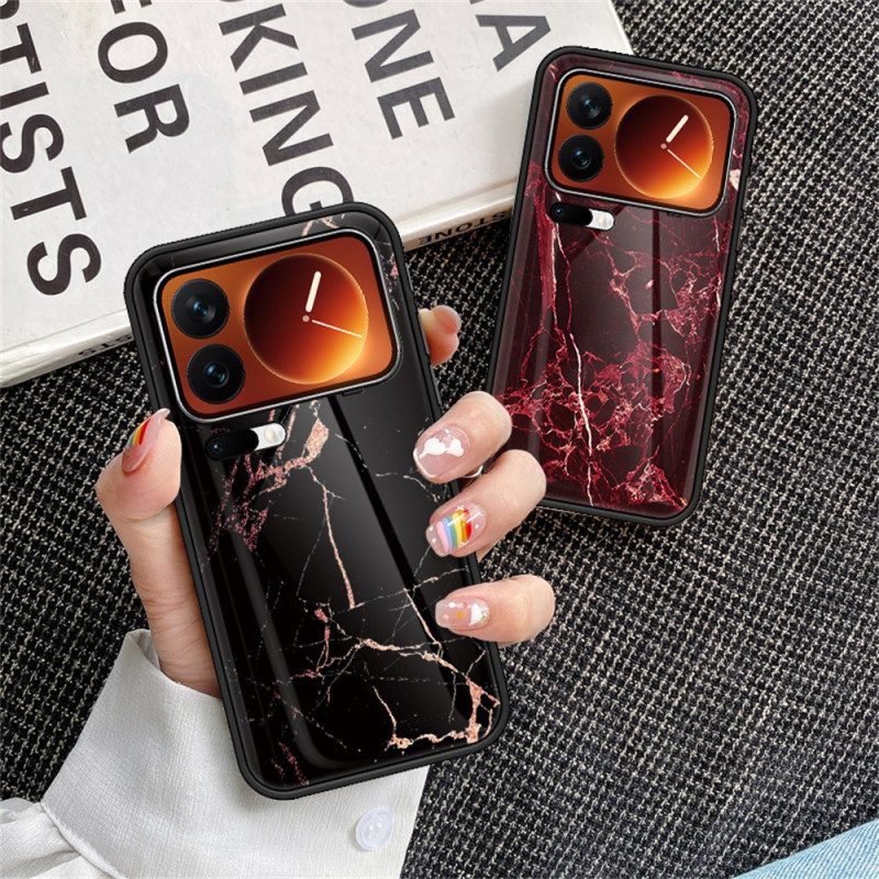 Skal Xiaomi 17 Pro Marmormönster I Härdat Glas