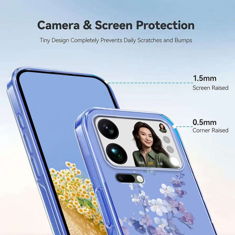 Skal Xiaomi 17 Pro Max Fjärilar Och Blommor