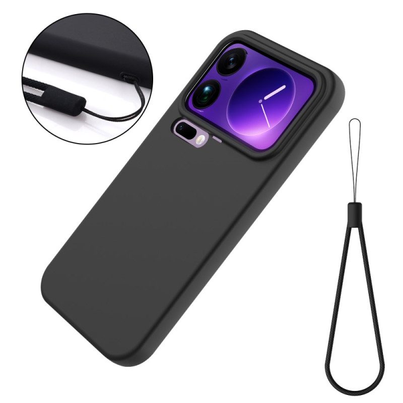 Skal Xiaomi 17 Pro Max Flytande Silikon Med Snodd