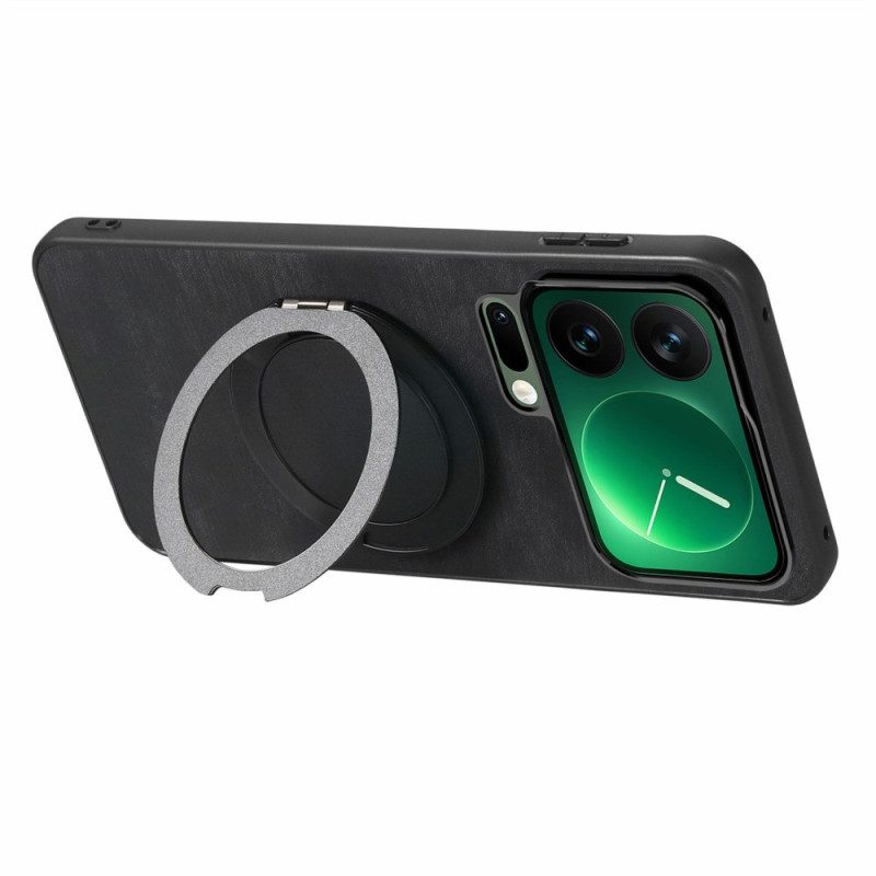 Skal Xiaomi 17 Pro Max Roterande Stativ Och Retroläderstruktur