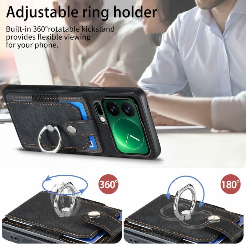 Skal Xiaomi 17 Pro Stativ Och Korthållare I Läderimitation
