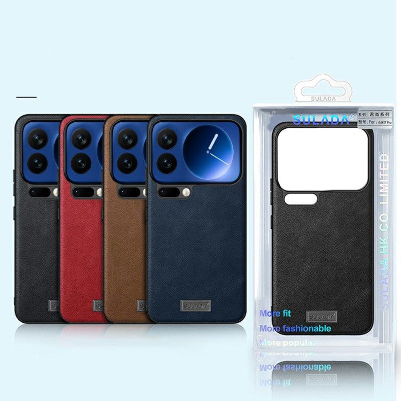Skal Xiaomi 17 Pro Telefonfodral Lädereffekt Sulada