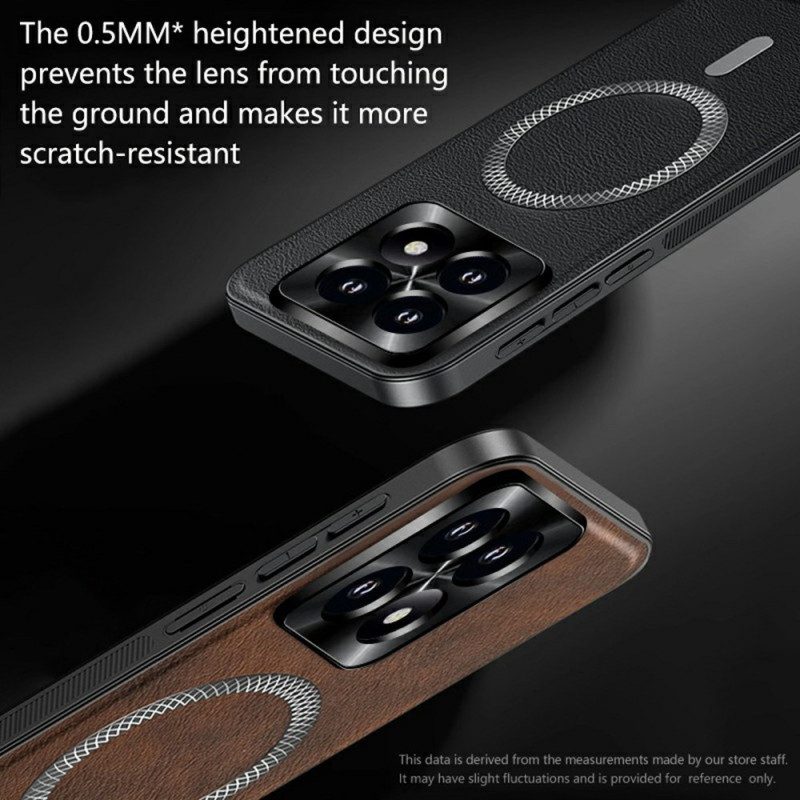 Skal Xiaomi 17 Telefonfodral Magsafe Lädereffekt