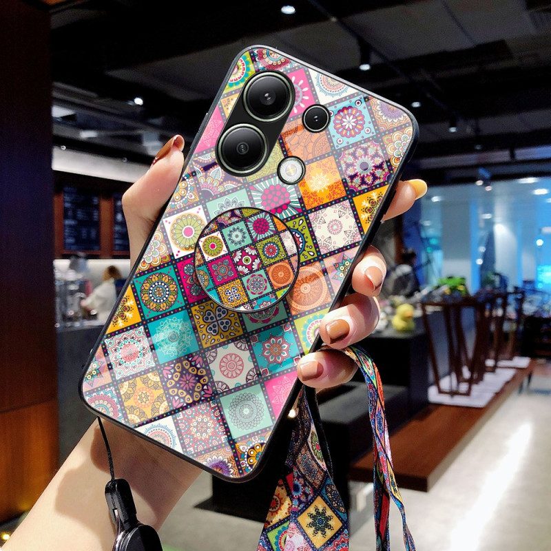 Skal Xiaomi Redmi Note 13 4g Patchwork-stödring Och Rem