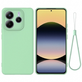Skal Xiaomi Redmi Note 14 5g Flytande Silikon Med Snodd