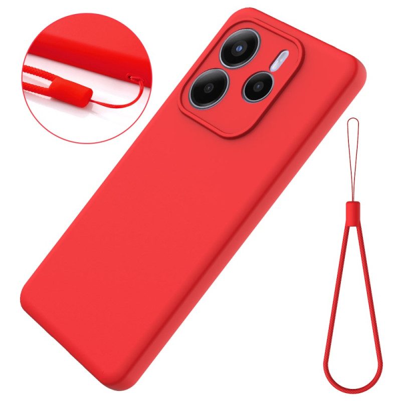 Skal Xiaomi Redmi Note 14 5g Flytande Silikon Med Snodd