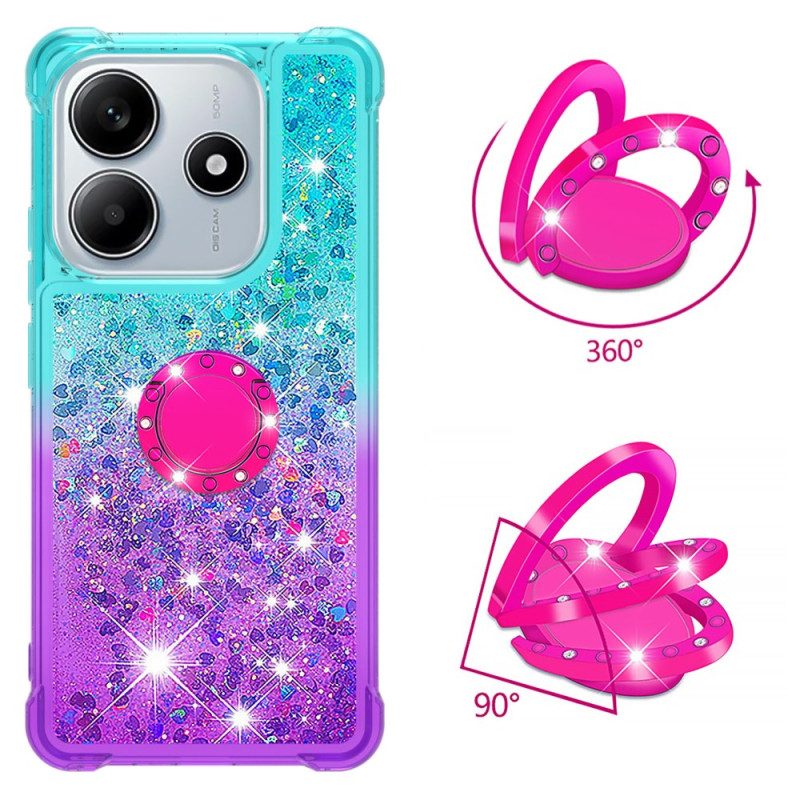 Skal Xiaomi Redmi Note 14 5g Gradient Glitter Med Hållare