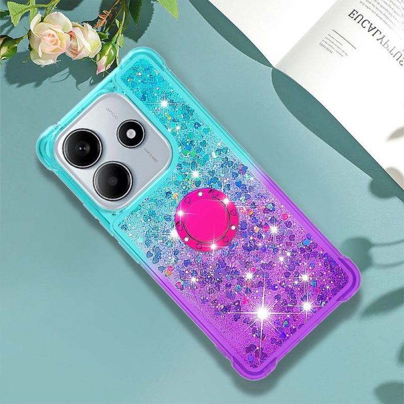 Skal Xiaomi Redmi Note 14 5g Gradient Glitter Med Hållare
