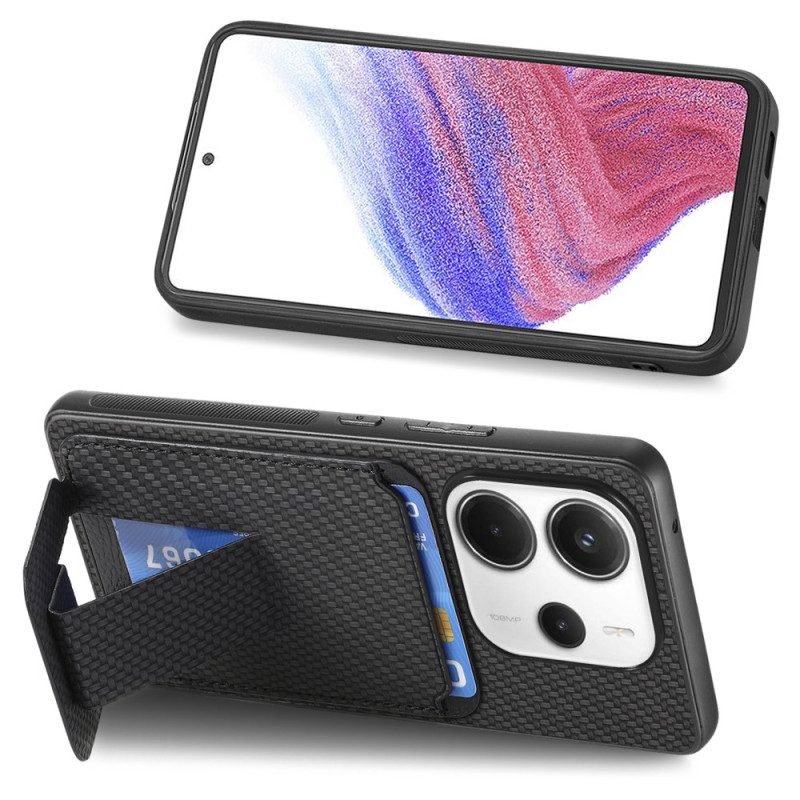 Skal Xiaomi Redmi Note 14 5g Korthållare Med Kolfiberstruktur