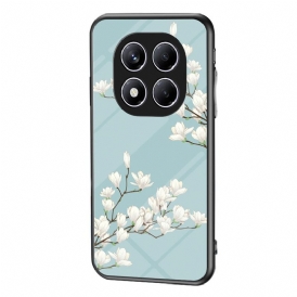 Skal Xiaomi Redmi Note 14 Pro 4g Telefonfodral Blommigt Härdat Glas