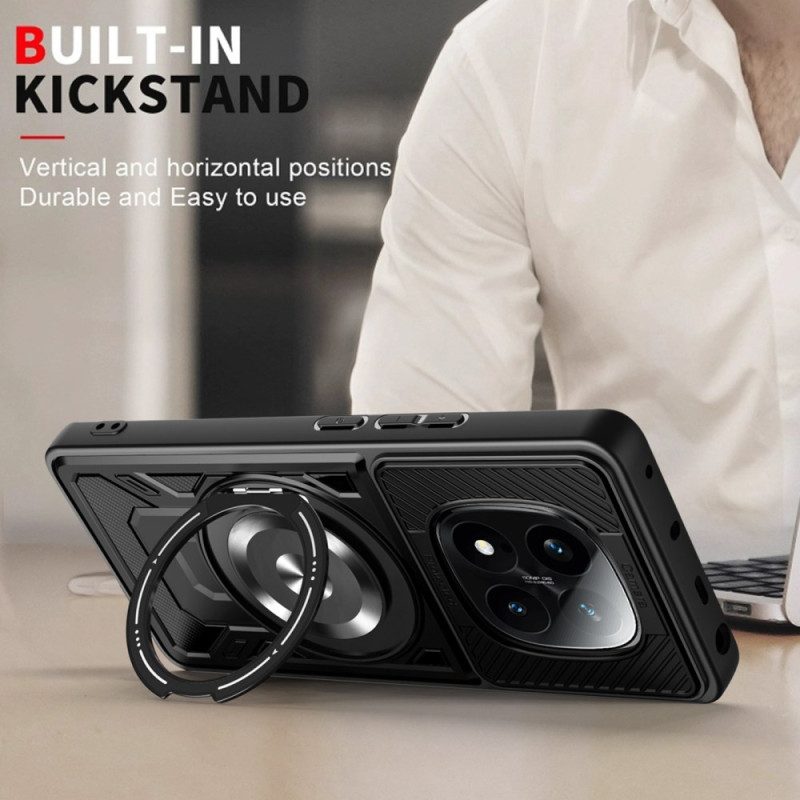 Skal Xiaomi Redmi Note 14 Pro 4g Telefonfodral Magnetisk Med Roterande Stativ