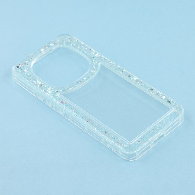 Skal Xiaomi Redmi Note 14 Pro 4g Telefonfodral Transparent Med Glitterkanter