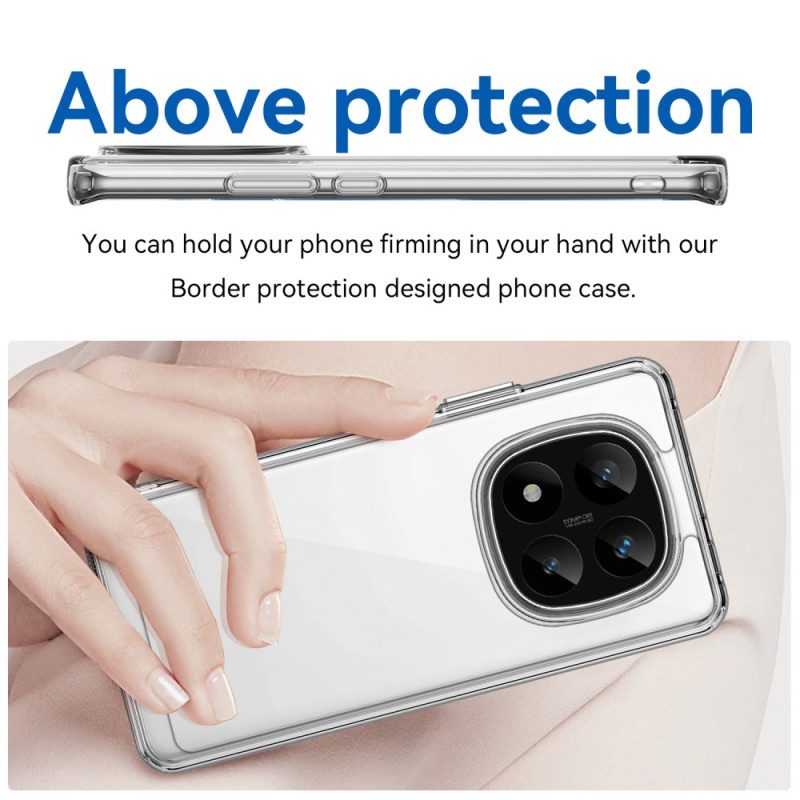 Skal Xiaomi Redmi Note 14 Pro 5g Genomskinligt Med Heltäckande Skärmskydd I Härdat Glas