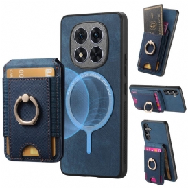 Skal Xiaomi Redmi Note 14 Pro 5g Telefonfodral Magnetisk Korthållare Med Vertikal Flik