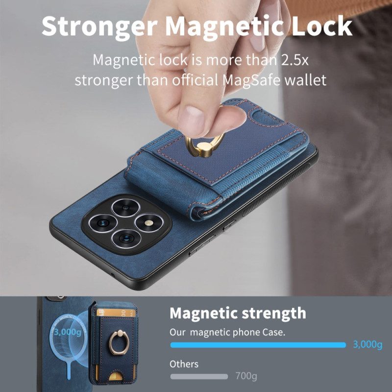 Skal Xiaomi Redmi Note 14 Pro 5g Telefonfodral Magnetisk Korthållare Med Vertikal Flik