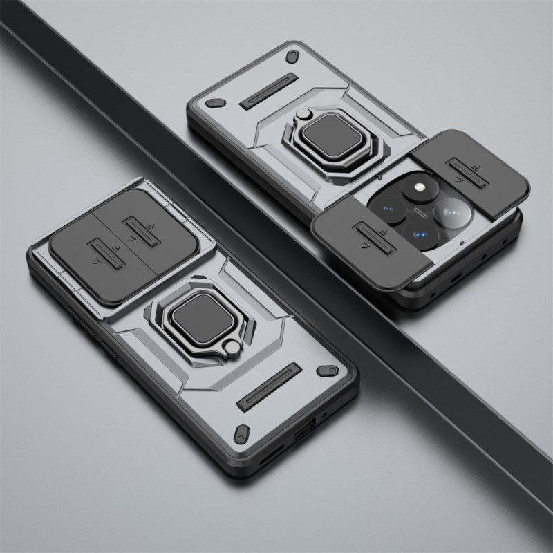Skal Xiaomi Redmi Note 14 Pro 5g Telefonfodral Slitstark Ringhållare Och Linsskydd