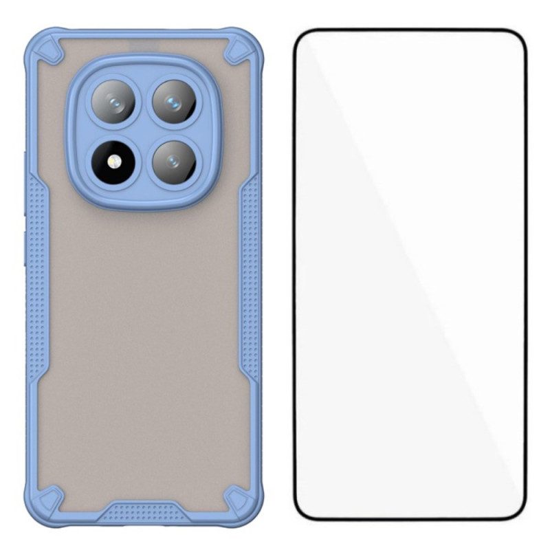 Skal Xiaomi Redmi Note 14 Pro Plus 5g Halvtransparent Silikon Med Skärmskydd I Härdat Glas