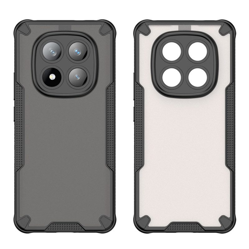 Skal Xiaomi Redmi Note 14 Pro Plus 5g Halvtransparent Silikon Med Skärmskydd I Härdat Glas